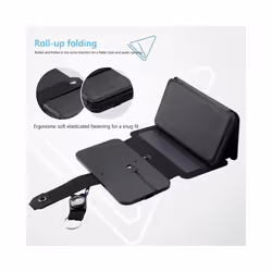 Outdoor Multifunctional Portable Solar Charging Panel Foldable 5V 1A USB Output Device Camping Tool High Power Output - Black 4