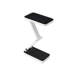 Foldable Solar Powered Night Light 4500K-6000K 26 LED Bedside Desk Lamp 2 Gears Solar Desk Light USB Charging Eye Protection - black