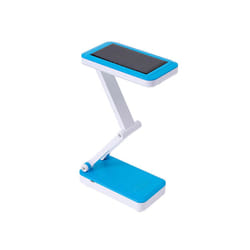 Foldable Solar Powered Night Light 4500K-6000K 26 LED Bedside Desk Lamp 2 Gears Solar Desk Light USB Charging Eye Protection - Blue