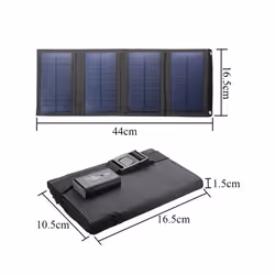 Waterproof 20W 5V Foldable USB Solar Panel Battery Cells Charger with Carabiner - Camouflage