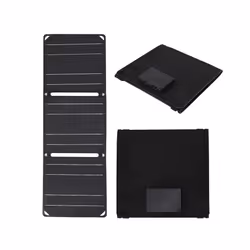 30W/40W 5V Foldable Solar Panel Portable Battery Phone Charger PD 20W QC 3.0 5V 9V 12V IP67 Waterproof Photovoltaic Panel - Black 4 Fold 40W