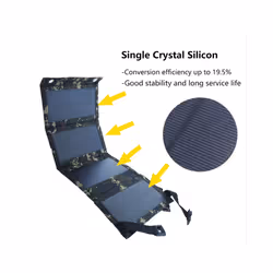 30W Foldable Solar Panels Portable 4-fold Waterproof 5V USB Solar Cells Phone Charger Power Bank for Outdoor Camping Accessories - Black 30W