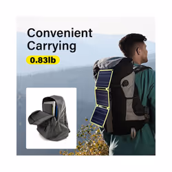 30W/40W 5V Portable Cell Phone Charge Panels PD 20W QC 3.0 5V 9V 12V Foldable Mobile Power Bank Charger for USB A C Power - Black 4 Fold