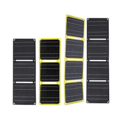 30W/40W 5V Portable Cell Phone Charge Panels PD 20W QC 3.0 5V 9V 12V Foldable Mobile Power Bank Charger for USB A C Power - Yellow 4 Fold