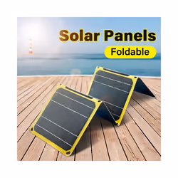 30W/40W 5V Portable Cell Phone Charge Panels PD 20W QC 3.0 5V 9V 12V Foldable Mobile Power Bank Charger for USB A C Power - Black 3 fold
