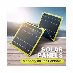 30W Foldable Solar Panel Phone Charger Power Bank Waterproof Portable Battery Charger Outdoor Camping Folding Bag Solar - Yellow 3 fold