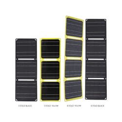 30W/40W 5V Portable Battery Phone Charger Foldable Solar Power Bank Solar Panel Chargers for Cell Phone Power Banks Flashlight - Black 3 fold