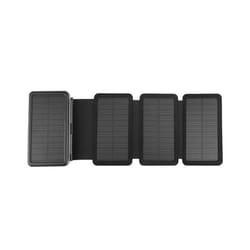 Portable 20000mAh Solar Power Bank Folding Foldable Solar Panel Solar Charger External Battery Solar Powerbank For Mobile - Black 3 Solar Panel