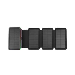 Portable 20000mAh Solar Power Bank Folding Foldable Solar Panel Solar Charger External Battery Solar Powerbank For Mobile - Green 3 Solar Panel