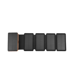 Portable 20000mAh Solar Power Bank Folding Foldable Solar Panel Solar Charger External Battery Solar Powerbank For Mobile - Orange 4 Solar Panel