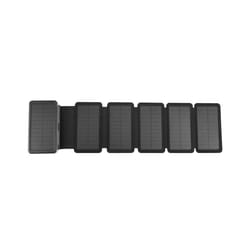 Portable 20000mAh Solar Power Bank Folding Foldable Solar Panel Solar Charger External Battery Solar Powerbank For Mobile - Black 5 Solar Panel