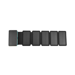 Portable 20000mAh Solar Power Bank Folding Foldable Solar Panel Solar Charger External Battery Solar Powerbank For Mobile - Blue 5 Solar Panel