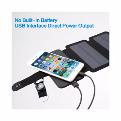 10W Solar Cells Charger Foldable Waterproof Solar Charger 5V 2A Fast Charge Portable Solar Panel Charger for Smartphones - 5 solar panels