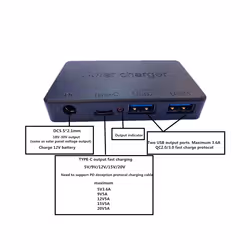 100W 12V TO 5V Solar Folding Charger Regulator Control Board Solar Mobile Phone Charger PCBA - PD100W