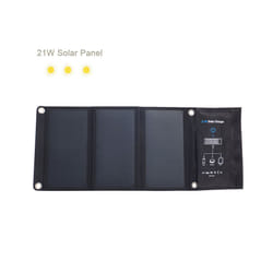 Solar Charger USB 5V Foldable Portable Solar Phone Charger with SunPower Solar Panel 5V fast charging for Smartphone - 21W
