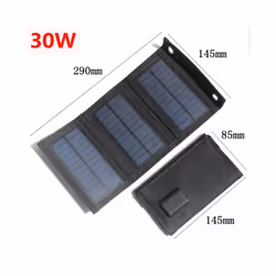 70W/50W/30W Foldable Solar Panel USB 5V Solar Charger Waterproof Solar Cell Portable Outdoor Phone Power Bank for Camping - 3 ...