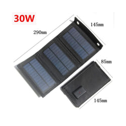 70W/50W/30W Foldable Solar Panel USB 5V Solar Charger Waterproof Solar Cell Portable Outdoor Phone Power Bank for Camping - 30W