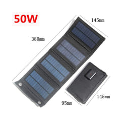 70W/50W/30W Foldable Solar Panel USB 5V Solar Charger Waterproof Solar Cell Portable Outdoor Phone Power Bank for Camping - 50W
