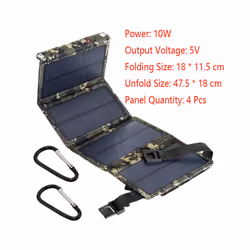 21W Foldable Solar Panel Charger Waterproof Portable Solar Charger USB Ports for Battery Phone Camping Supplies Survival - 10 ...