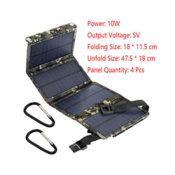 21W Foldable Solar Panel Charger Waterproof Portable Solar Charger USB Ports for Battery Phone Camping Supplies Survival - 10W
