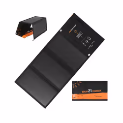 21W Foldable Solar Panel Charger Waterproof Portable Solar Charger USB Ports for Battery Phone Camping Supplies Survival - 15W