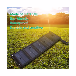Waterproof Folding 6/20W Power Bank Charger Solar Cells Battery Pack 5V USB Portable Solar Panels for Mobile Phone Carabiner - 20W USB 5V
