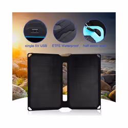 50W ETFE Folding Solar Panel Portable Solar Energy Power Bank High Efficiency Solar Cell Solar Charger for Phone Hiking - 30W 3 fold