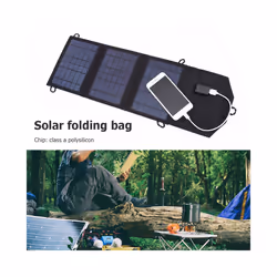 30W 5V USB Solar Panel Portable Waterproof Outdoor Camping Emergency Foldable Power Battery Cells Charger for Mobile Phone - Black 30W 3