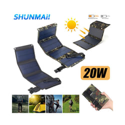 20W/30W 5V Cell Charger Dual Usb Solar Power Panel Foldable Emergency Charging Panel for Came Tablet for Smartphone Supplies - 5W 2V