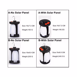 Outdoor Lighting LED Leaf Camping Lamp Hung Emergency Solar USB Rechargeable Tent Camping Lights Fishing Travel Lanterns - B-USB and Solar