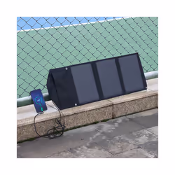 21W Solar Charger Kit Dual USB Foldable Solar Panel 5V 1A 2A 3A Charger For Outdoor Mobile Phone/Power Bank/Battery Charge - Black 21W