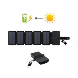 Folding Outdoor Solar Panel Charger Portable 5V 2.1A USB Output Devices Camp Hiking Backpack Travel Power Supply For Smartphones - 5pcs Panel