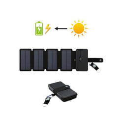 Folding Outdoor Solar Panel Charger Portable 5V 2.1A USB Output Devices Camp Hiking Backpack Travel Power Supply For Smartphones - 4pcs Panel