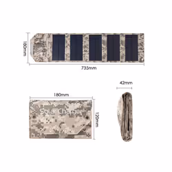 100W Foldable Solar Panel Portable Solar Charger USB 5V Waterproof Solar Cell Outdoor Mobile Power for Camping Hiking with - Digital Camouflage