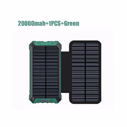 Portable Solar Panel Power Bank 20000mAh 12V 5V Usb Portable Solar Cell Solar Panels With Battery Charger For Phone Power - 2 ...