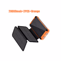 Portable Solar Panel Power Bank 20000mAh 12V 5V Usb Portable Solar Cell Solar Panels With Battery Charger For Phone Power - 2 ...
