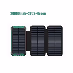 Portable Solar Panel Power Bank 20000mAh 12V 5V Usb Portable Solar Cell Solar Panels With Battery Charger For Phone Power - 2 ...