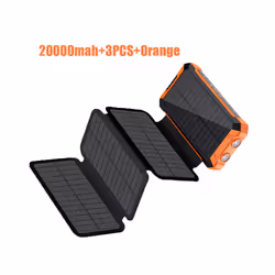 Portable Solar Panel Power Bank 20000mAh 12V 5V Usb Portable Solar Cell Solar Panels With Battery Charger For Phone Power - 2 ...