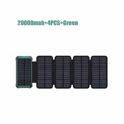 Portable Solar Panel Power Bank 20000mAh 12V 5V Usb Portable Solar Cell Solar Panels With Battery Charger For Phone Power - 2 ...