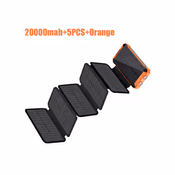Portable Solar Panel Power Bank 20000mAh 12V 5V Usb Portable Solar Cell Solar Panels With Battery Charger For Phone Power - 2 ...