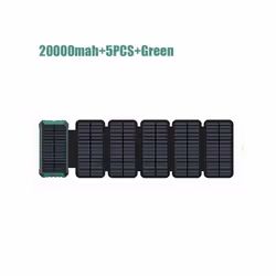 Portable Solar Panel Power Bank 20000mAh 12V 5V Usb Portable Solar Cell Solar Panels With Battery Charger For Phone Power - 2 ...