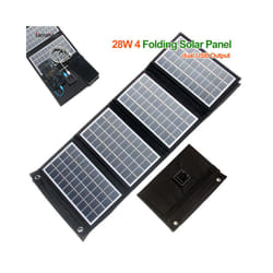 Solar Panel Folding Pack 28W 21W 14W 5V Photovoltaic Charger Solar Outdoor Power Bank Charging Board Dual USB Solar PV Cells - 21W Solar Cells