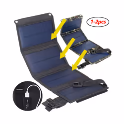 50W Outdoor Foldable Solar Panels Cell 5V USB Portable Waterproof Solar Smartphone Battery Charger for Tourism Camping Hiking ...