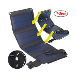 50W Outdoor Foldable Solar Panels Cell 5V USB Portable Waterproof Solar Smartphone Battery Charger for Tourism Camping Hiking - Camouflage 20w 5V