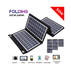 50W Foldable Solar Panel Portable Outdoor Waterproof Solar Charger For Cell Phone Power Bank Battery Charger Camping Fishing - 30W