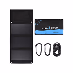 Portable Foldable Solar Panel Charger for Camping Travel IPX5 Waterproof 2 USB/Type-C 21W/28W Efficience Solar Battery Charger - 21W