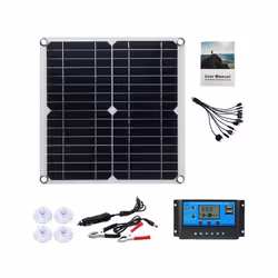 100W Solar Panel Dual USB18V/5V Photovoltaic Cell System With Controller Portable Outdoor  Rechargeablesolar Solar Cells - only solar panel