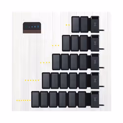 12000mAh Wireless Power Bank Foldable Solar Charger Powerbank Portable External Battery Pack for iphone 11 12 X Xiaomi Poverbank - 5pc Solar panels