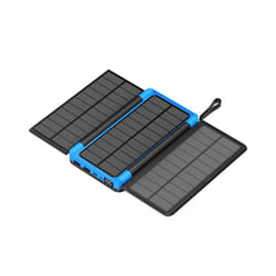 20000mAh Folding Solar Power Bank with 3 Solar Panel Qi Wireless Charger Powerbank for iPhone 15 14 13 Huawei Xiaomi Poverbank - 10000mAh, Blue