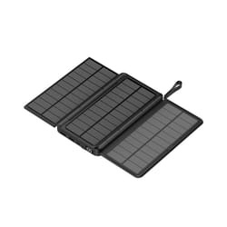 20000mAh Folding Solar Power Bank with 3 Solar Panel Qi Wireless Charger Powerbank for iPhone 15 14 13 Huawei Xiaomi Poverbank - 10000mAh, Black